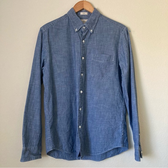 J. Crew Organic Cotton Denim Slim Shirt - Picture 3 of 6